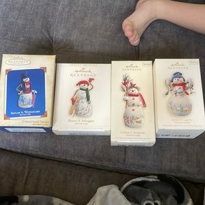 Snowtop Lodge ornament set of 4